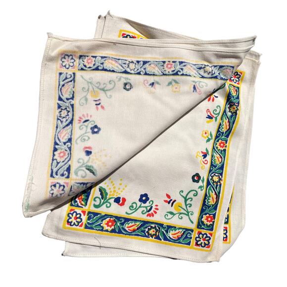 Vintage linen Set small runner 2 large napkins 4 small napkins Dutch - Picture 6 of 9